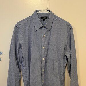 J Crew Thompson Shirt Mens Medium Blue Checkered Shirt